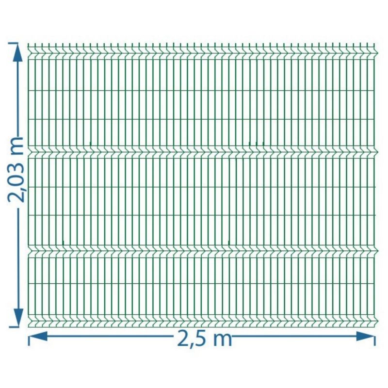 Gradil Slim Belgo malha 5x20cm Cinza 1,03 de altura - Image 2